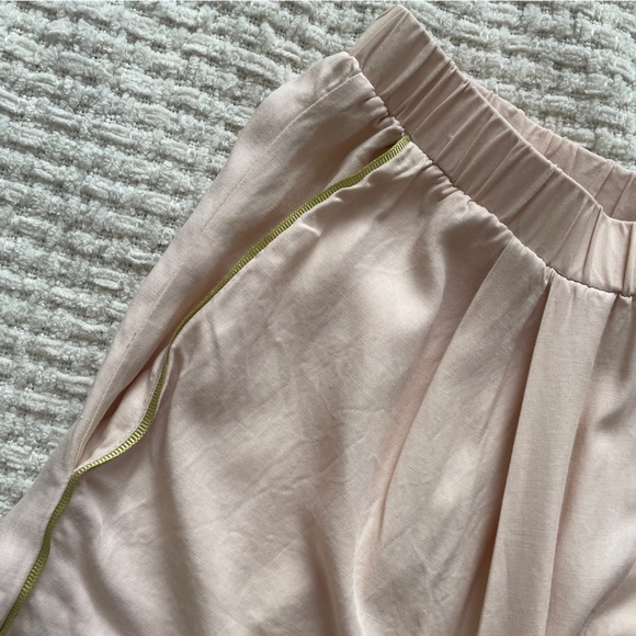 H&M light nude pink summer / PJ shorts with pistachio green‎  trim - Picture 7 of 12